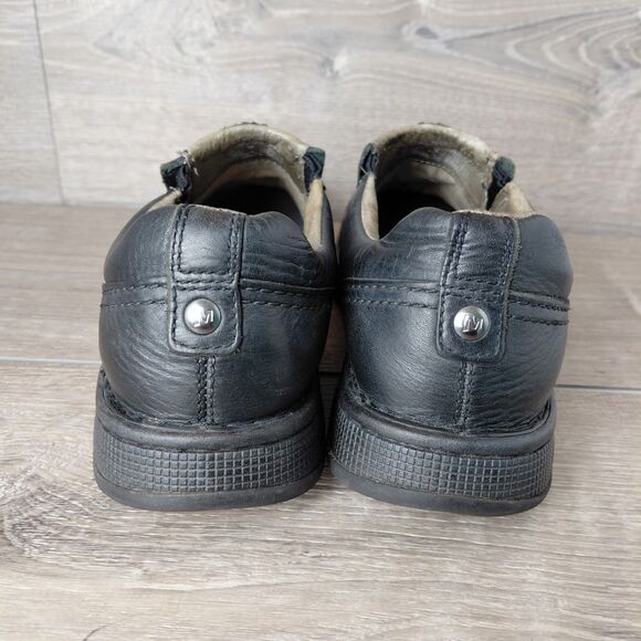 Merrell World Legend Shoes Men 8.5 Black Leather Slip On Pebbled Stollen J45053 main image 5
